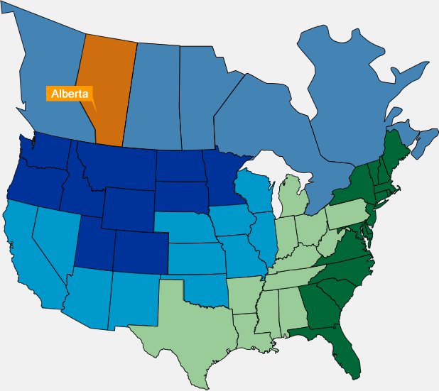 Map of Alberta Canada Alberta motorcycle transport