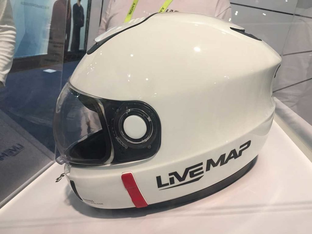 White AR Motorcycle Helmet