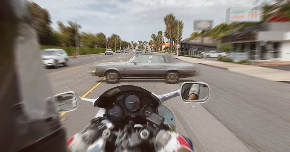 View from Motorcycle Motorcycle Crash
