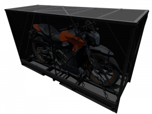 pop up motorcycle crate wrapped ready