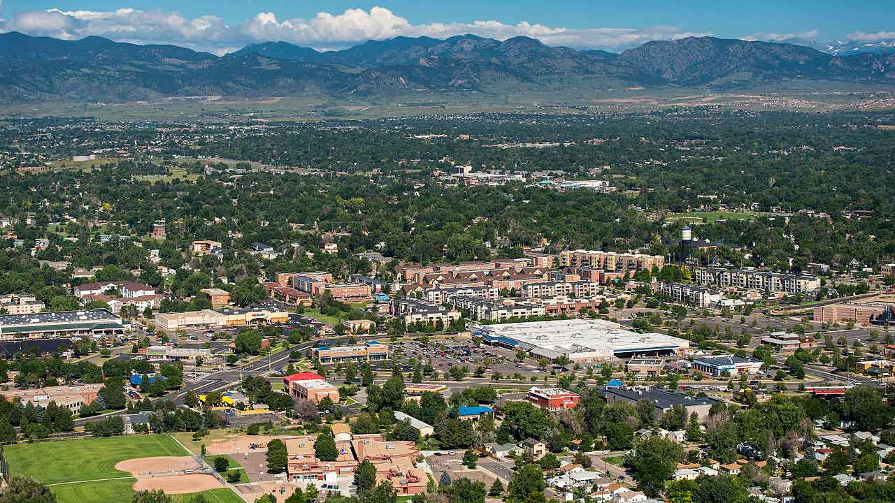 Aerial image of Arvada Colorado