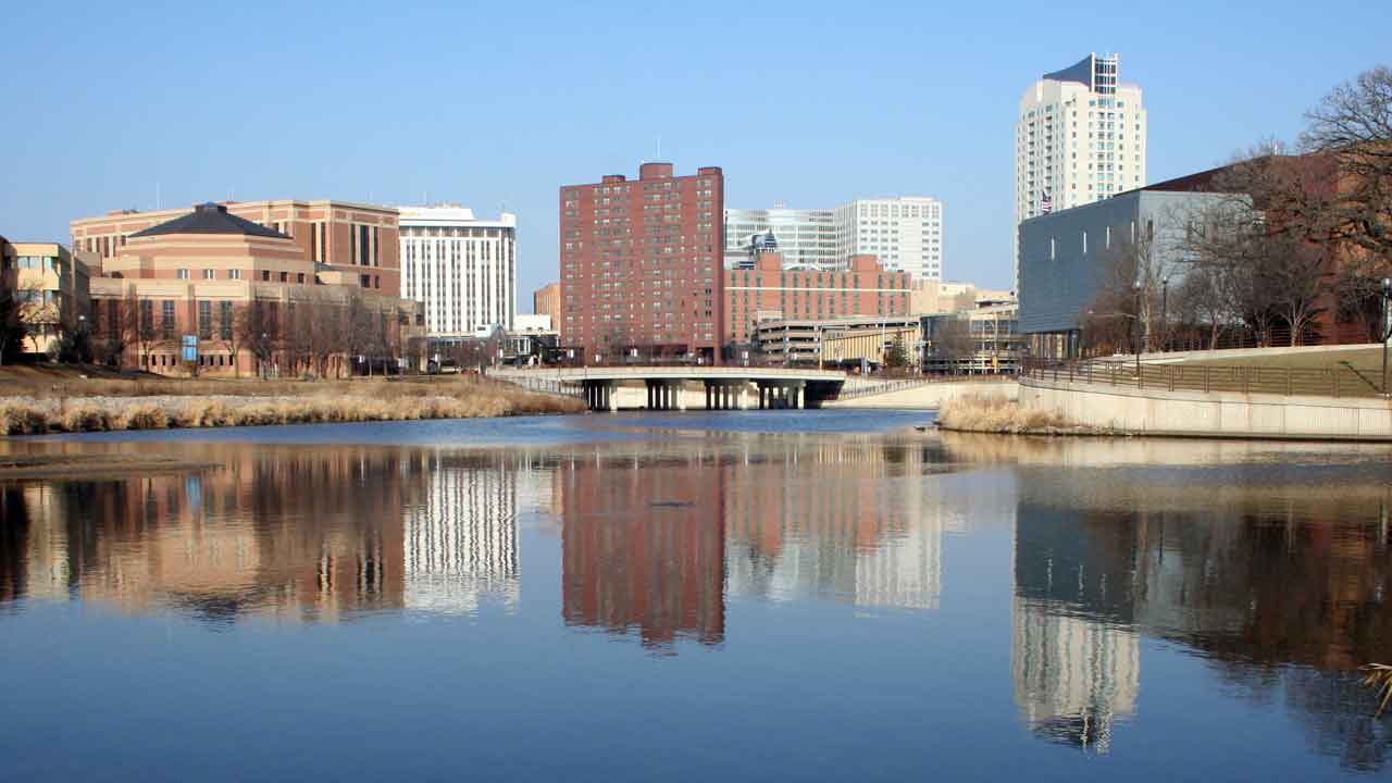Rochester Minnesota Skyline reflection