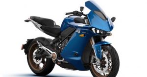 Blue 2021 zero srs electric motorcycle