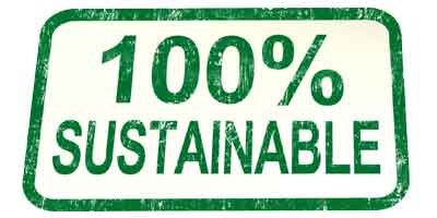 100 Percent Sustainable Stamp