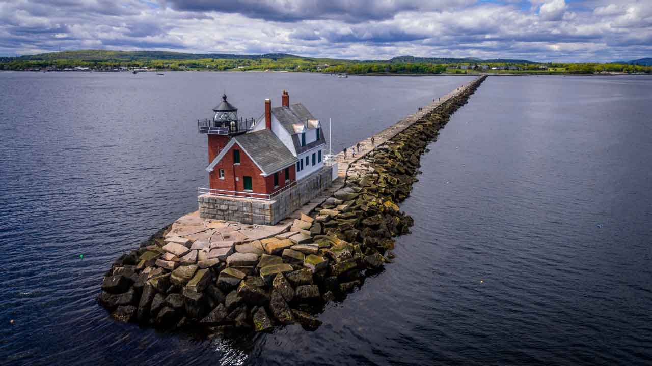 Rockland Harbor in Maine