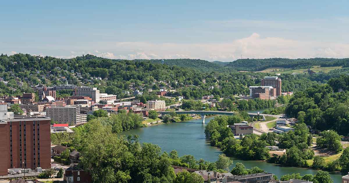Panorama of Morgantown West Virginia