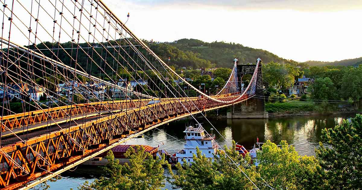 Span Bridge in Wheeling West Virginia