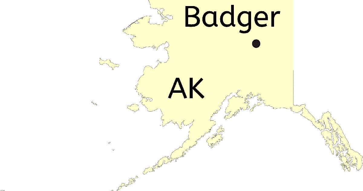 Map view of Badger, AK