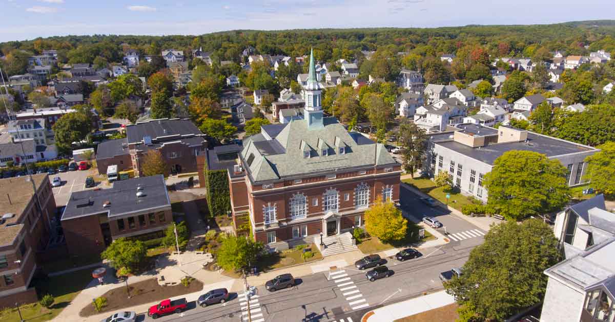 Aerial view of Concord, NH