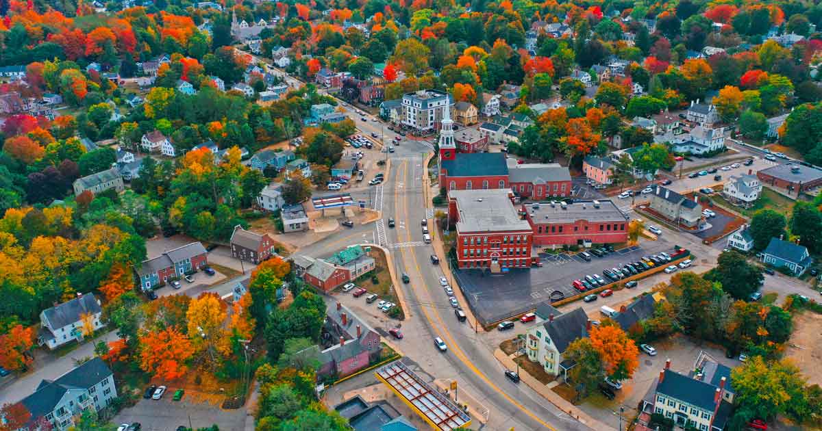 Aerial view of Dover, NH