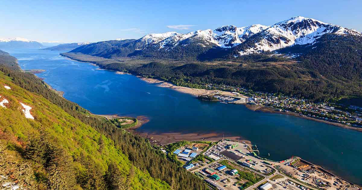 Aerial view of Juneau Alaska