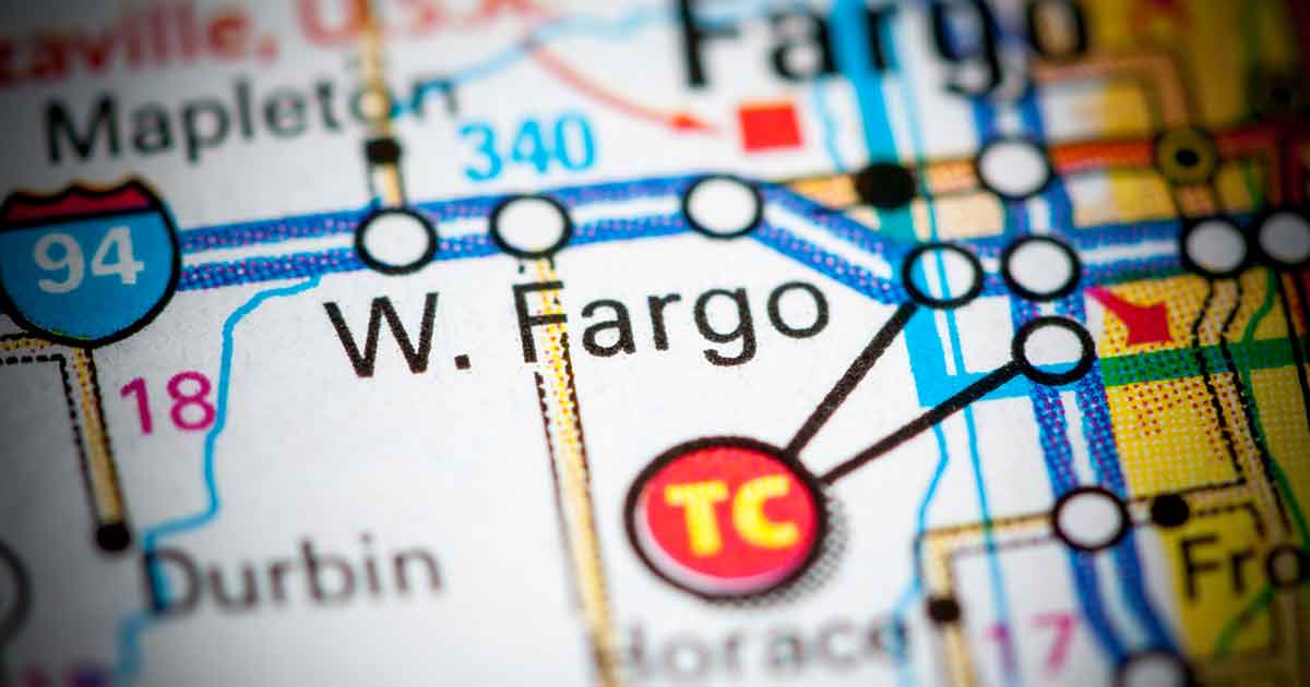 Map view of W. Fargo, ND
