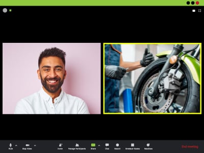 Video Call for Motorcycle Inspection